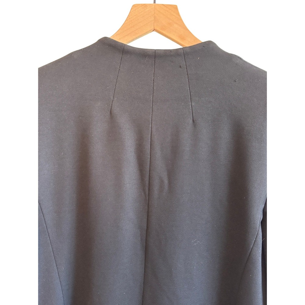 Madewell Blazer Black Women Size 8 Collarless Single Button Twill Workwear - Picture 8 of 11
